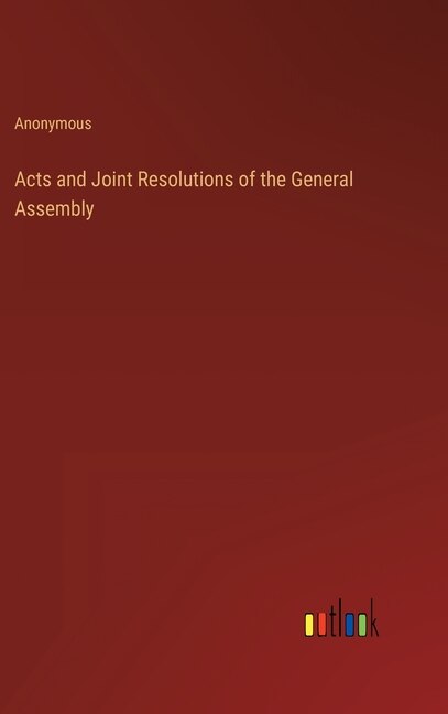 Couverture_Acts and Joint Resolutions of the General Assembly