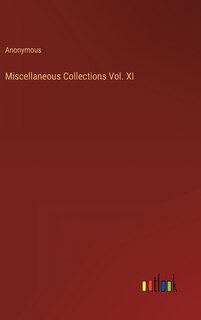 Front cover_Miscellaneous Collections Vol. XI
