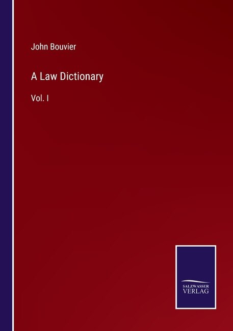 Front cover_A Law Dictionary