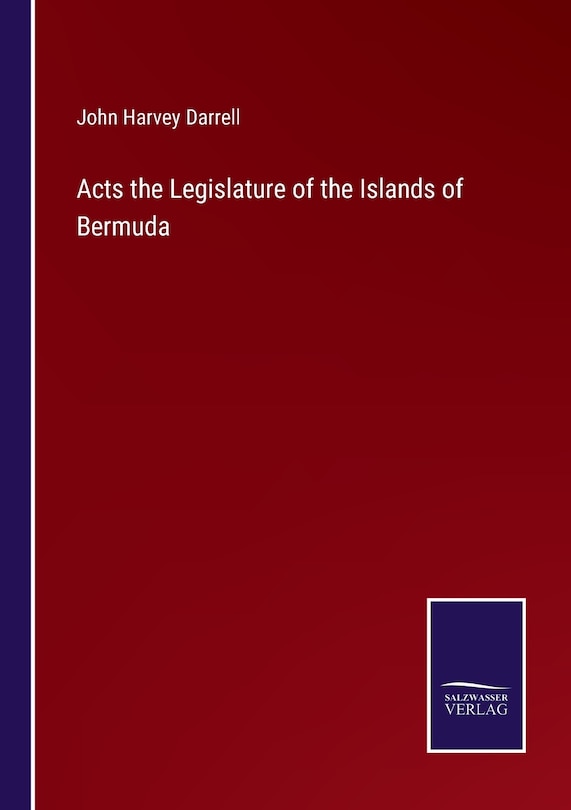 Front cover_Acts the Legislature of the Islands of Bermuda