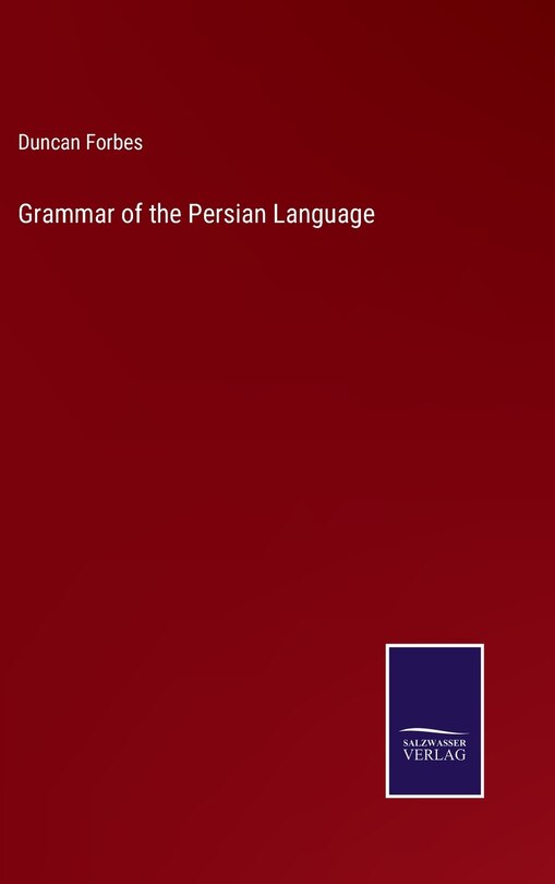 Front cover_Grammar of the Persian Language
