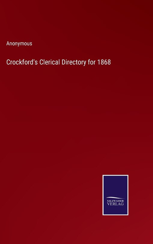 Couverture_Crockford's Clerical Directory for 1868