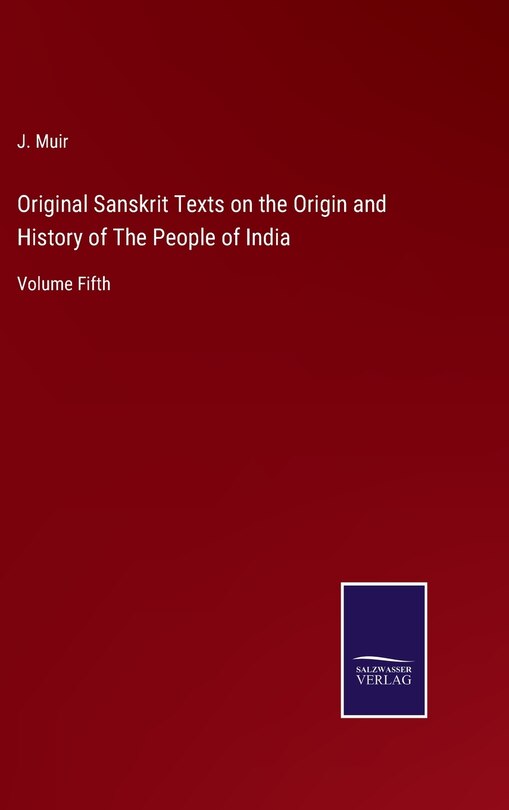 Couverture_Original Sanskrit Texts on the Origin and History of The People of India