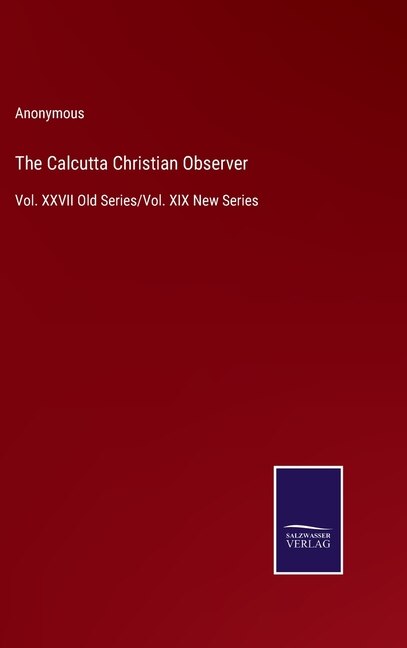 Couverture_The Calcutta Christian Observer