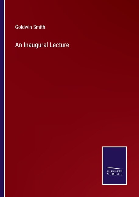 Couverture_An Inaugural Lecture