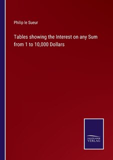 Front cover_Tables showing the Interest on any Sum from 1 to 10,000 Dollars