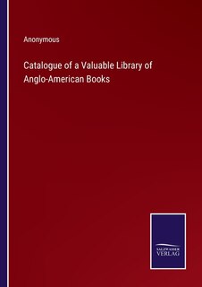 Front cover_Catalogue of a Valuable Library of Anglo-American Books