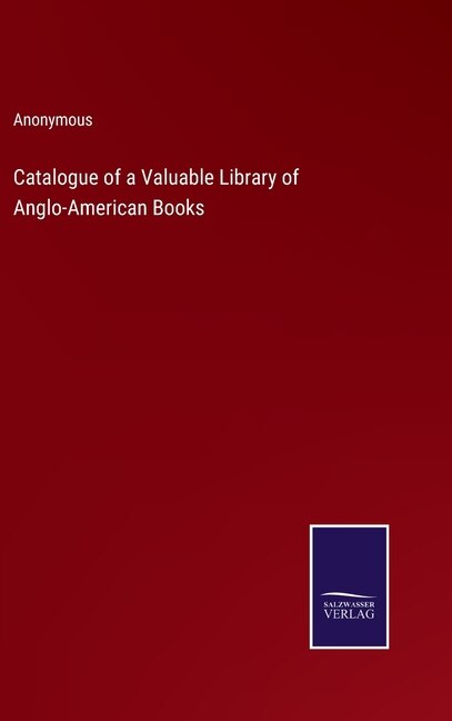 Front cover_Catalogue of a Valuable Library of Anglo-American Books