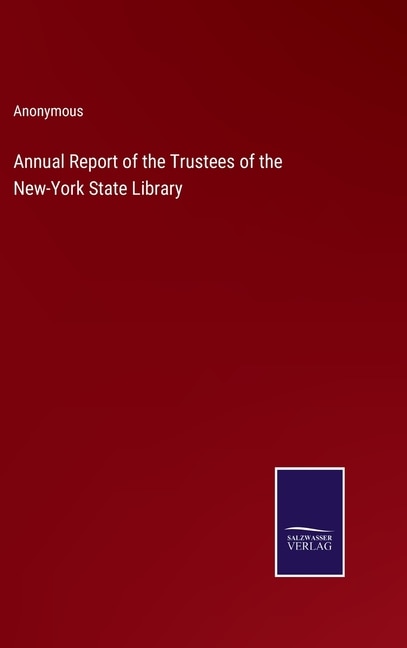 Front cover_Annual Report of the Trustees of the New-York State Library