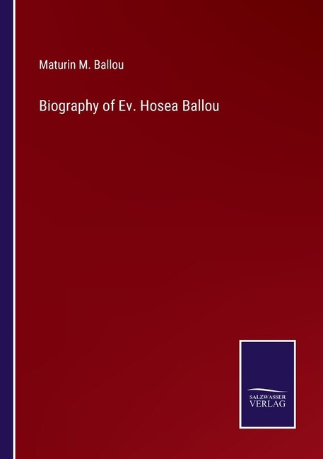 Couverture_Biography of Ev. Hosea Ballou