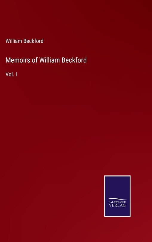 Couverture_Memoirs of William Beckford