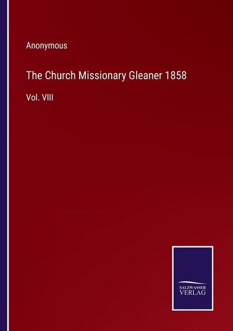 Front cover_The Church Missionary Gleaner 1858
