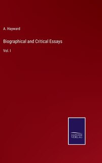 Couverture_Biographical and Critical Essays