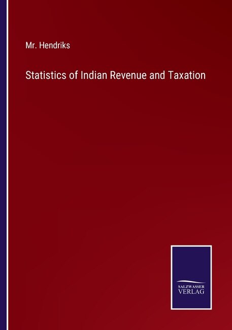 Front cover_Statistics of Indian Revenue and Taxation