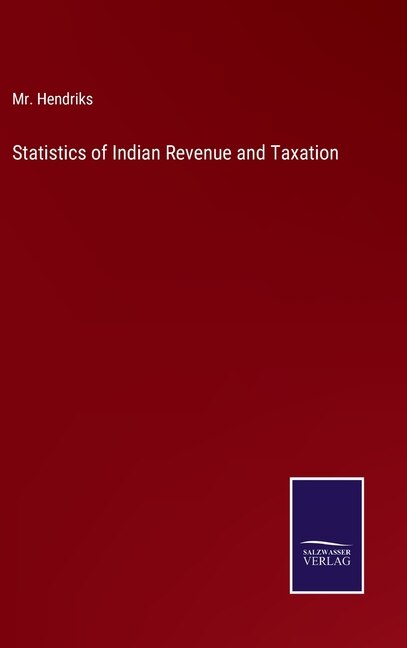 Front cover_Statistics of Indian Revenue and Taxation