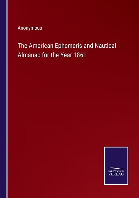 Couverture_The American Ephemeris and Nautical Almanac for the Year 1861