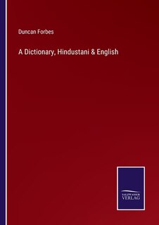 Front cover_A Dictionary, Hindustani & English