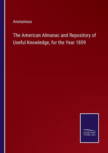 Couverture_The American Almanac and Repository of Useful Knowledge, for the Year 1859
