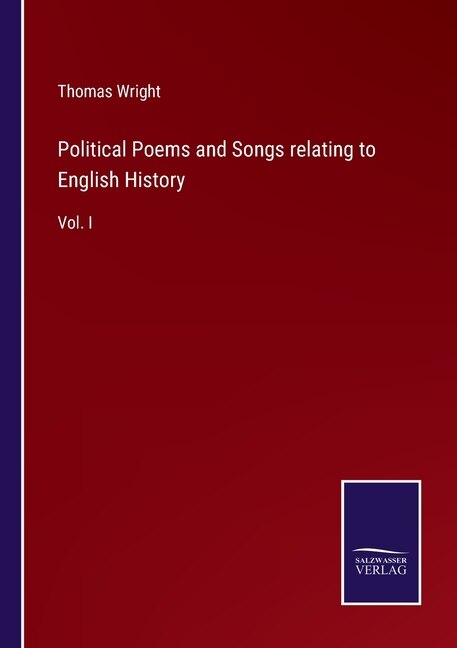 Couverture_Political Poems and Songs relating to English History