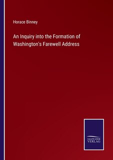 Front cover_An Inquiry into the Formation of Washington's Farewell Address