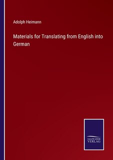 Couverture_Materials for Translating from English into German