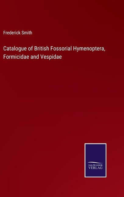 Couverture_Catalogue of British Fossorial Hymenoptera, Formicidae and Vespidae
