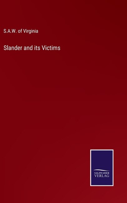 Front cover_Slander and its Victims