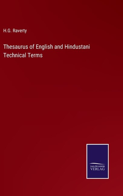 Front cover_Thesaurus of English and Hindustani Technical Terms