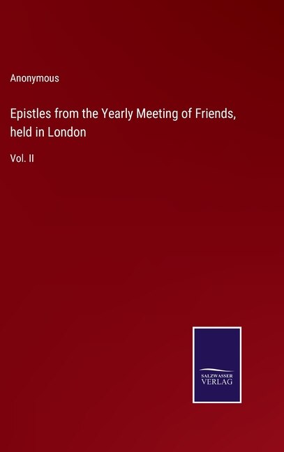 Couverture_Epistles from the Yearly Meeting of Friends, held in London