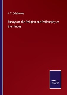 Front cover_Essays on the Religion and Philosophy or the Hindus