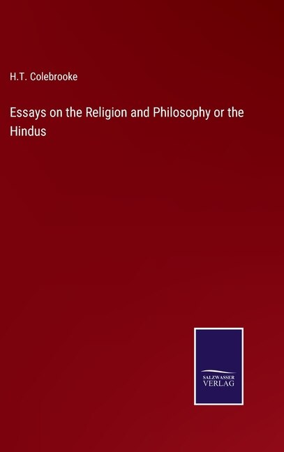 Front cover_Essays on the Religion and Philosophy or the Hindus