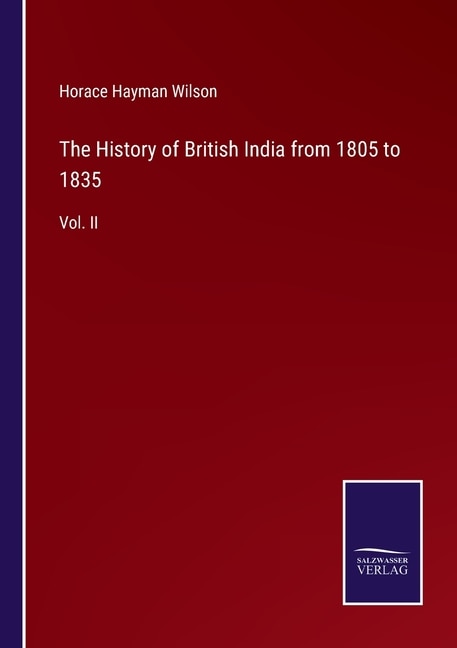 Front cover_The History of British India from 1805 to 1835