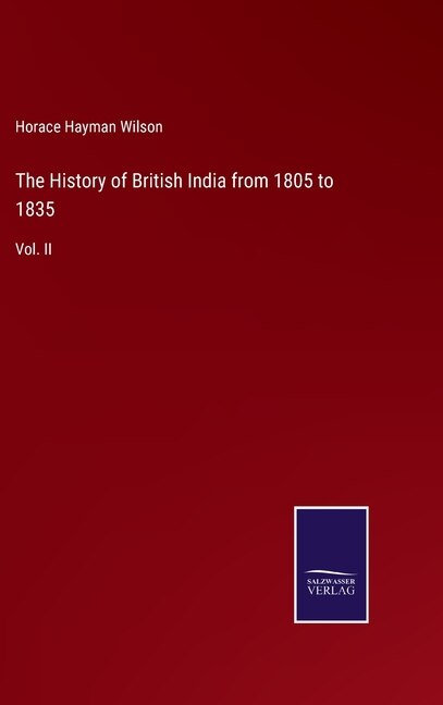 Front cover_The History of British India from 1805 to 1835