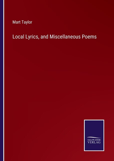 Front cover_Local Lyrics, and Miscellaneous Poems