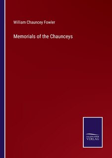 Front cover_Memorials of the Chaunceys