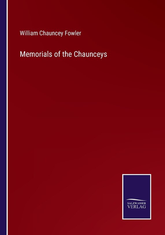 Front cover_Memorials of the Chaunceys