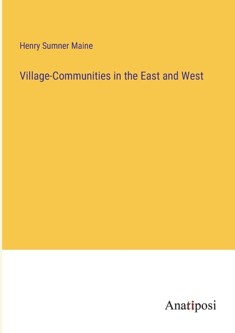 Front cover_Village-Communities in the East and West