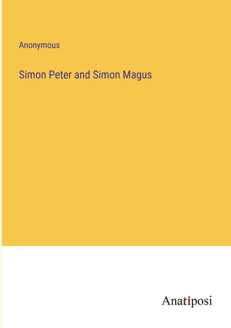 Couverture_Simon Peter and Simon Magus