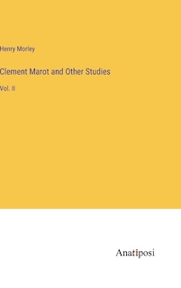 Front cover_Clement Marot and Other Studies