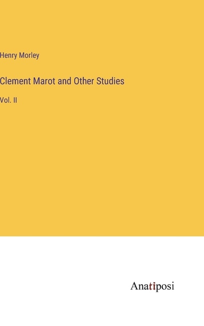 Front cover_Clement Marot and Other Studies