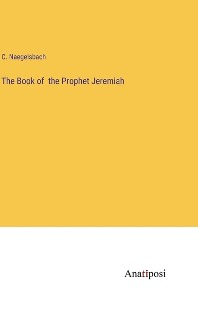 Front cover_The Book of the Prophet Jeremiah