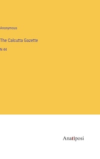 Front cover_The Calcutta Gazette