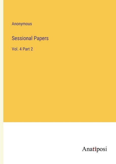 Couverture_Sessional Papers