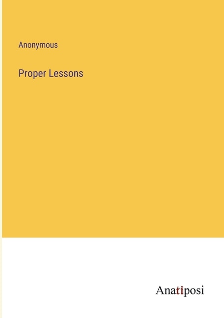 Front cover_Proper Lessons