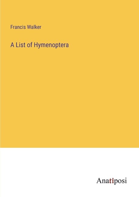 Couverture_A List of Hymenoptera