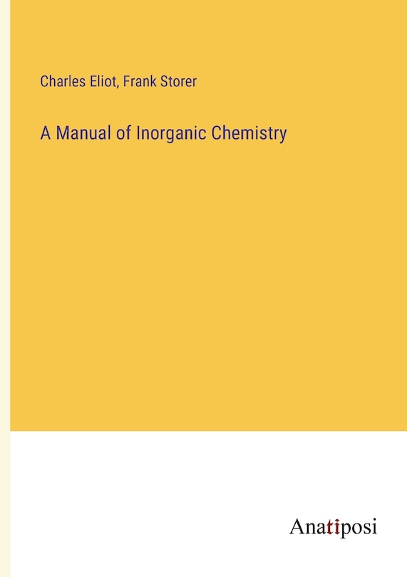 Front cover_A Manual of Inorganic Chemistry