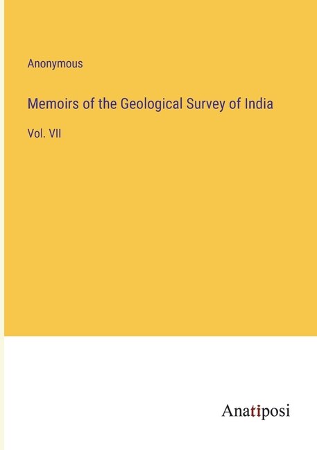 Couverture_Memoirs of the Geological Survey of India