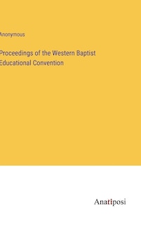 Couverture_Proceedings of the Western Baptist Educational Convention