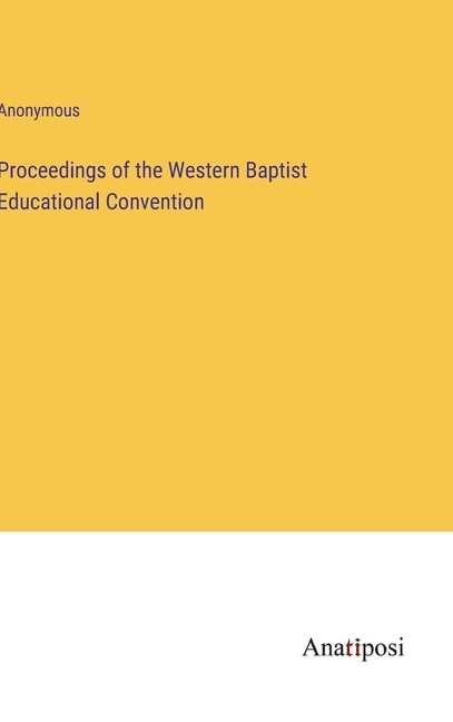 Couverture_Proceedings of the Western Baptist Educational Convention