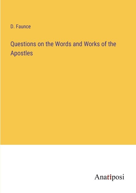 Front cover_Questions on the Words and Works of the Apostles